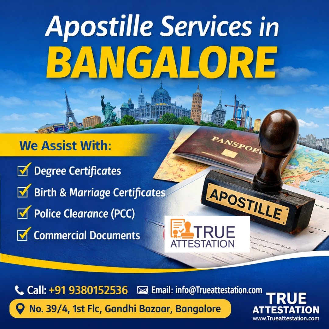 Apostille services in Bangalore
