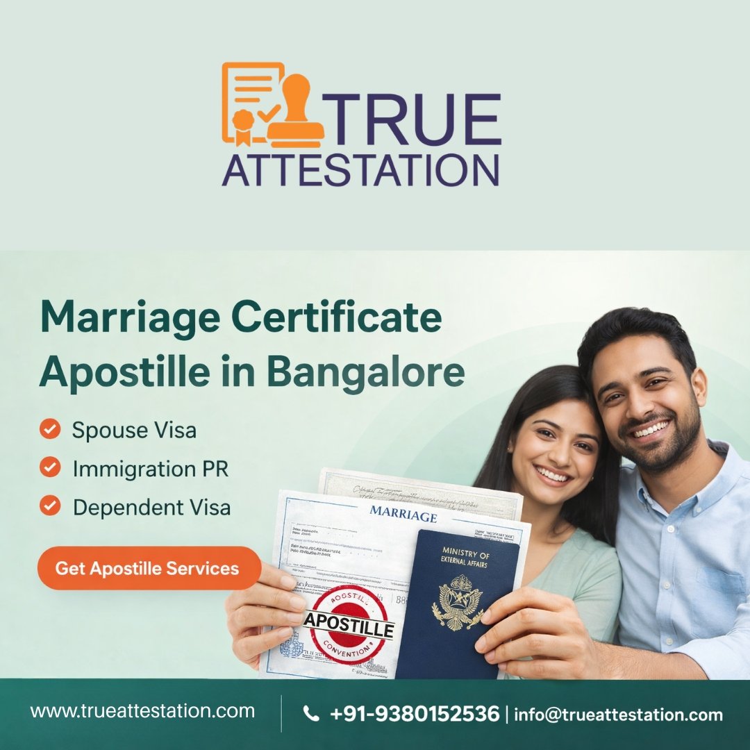 Marriage Certificate Apostille in Bangalore
