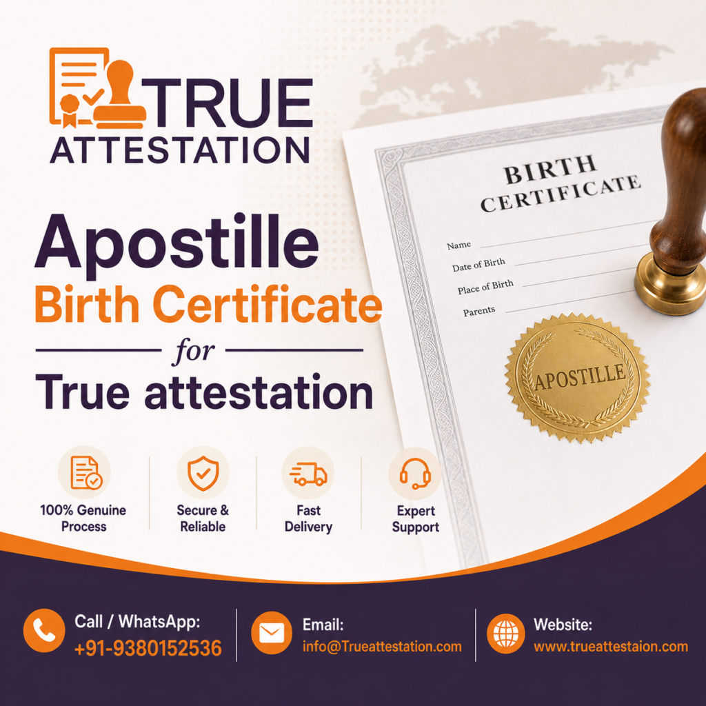 Apostille Birth Certificate – Complete Guide for Fast Apostille Services in Bangalore