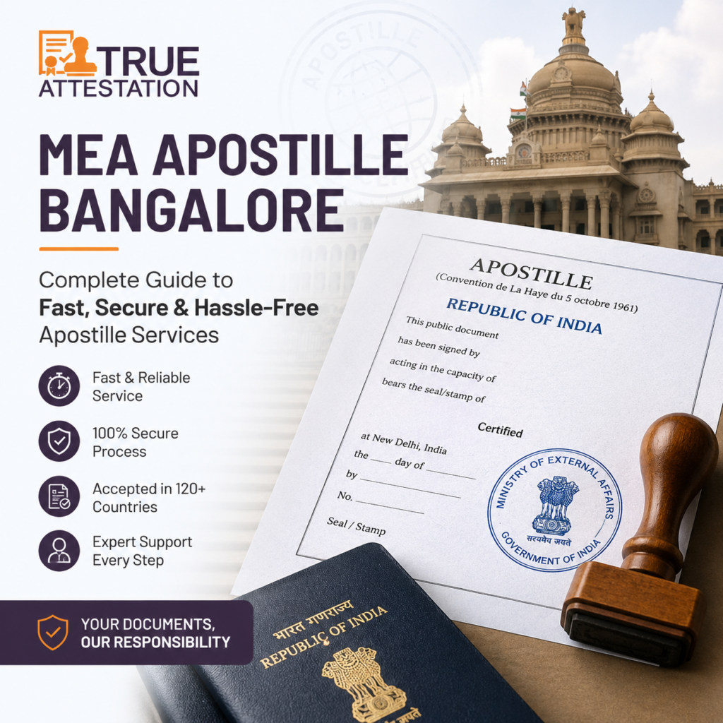 MEA Apostille Bangalore – Fast, Secure & Trusted Services