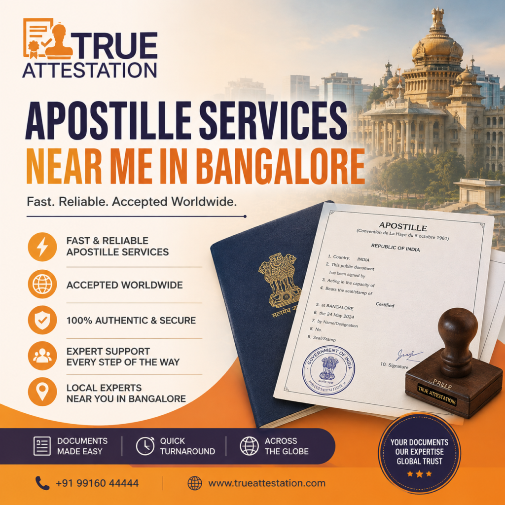 Apostille Services Near Me in Bangalore | Fast Document Apostille