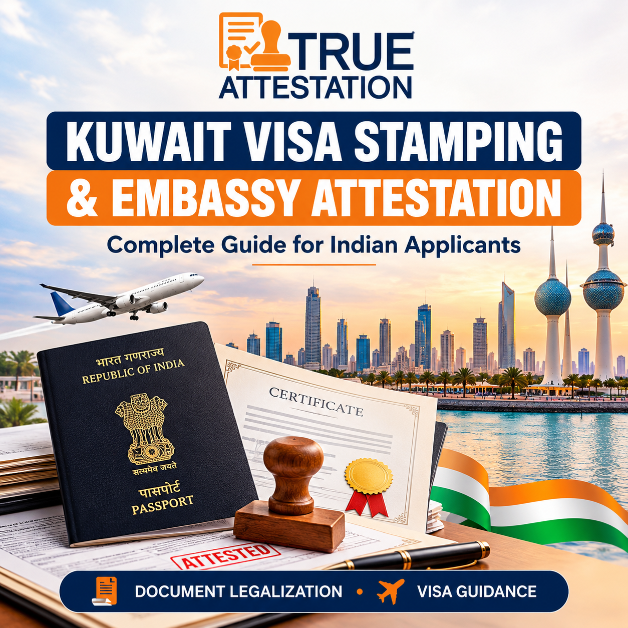 Kuwait Visa Stamping & Embassy Attestation