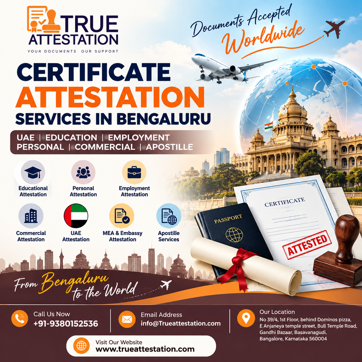 certificate attestation services in Bengaluru